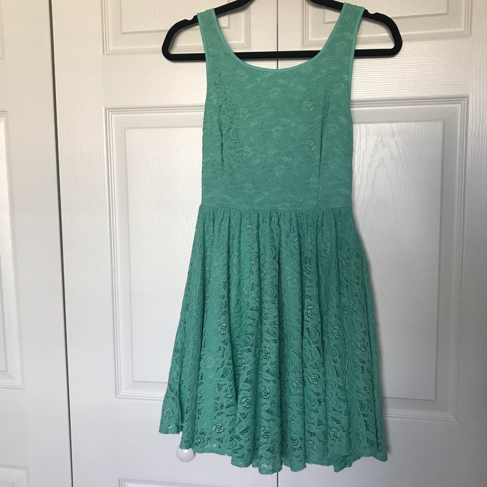 Backless Teal Dress